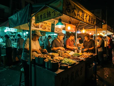 Night market food stall