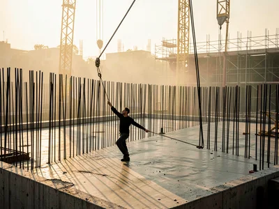 Corps de Béton — Rebar Rows in Concrete