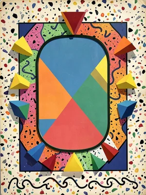 Memphis eighties irregular mirror