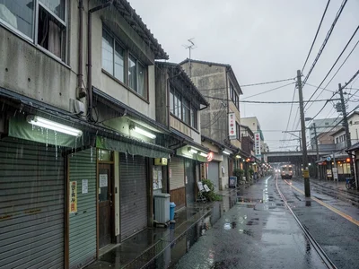 Closed shotengai arcade