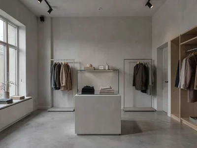 Boutique interior with minimal display