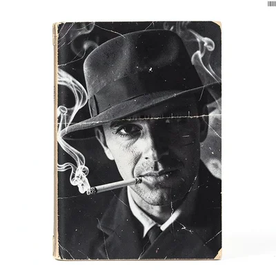 A face half-hidden by hat brim