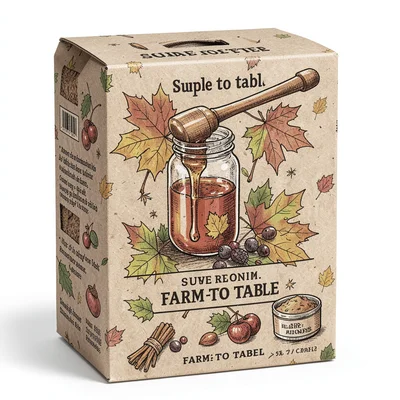 Artisan food packaging illustration, Maple syrup tap on sugar maple , farm-to-ta