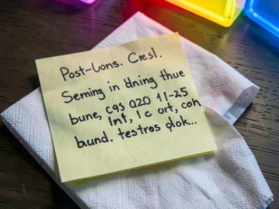 Sticky note with phone number on bar napkin, the modern exchange, handwriting as