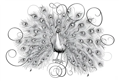 Peacock flourished