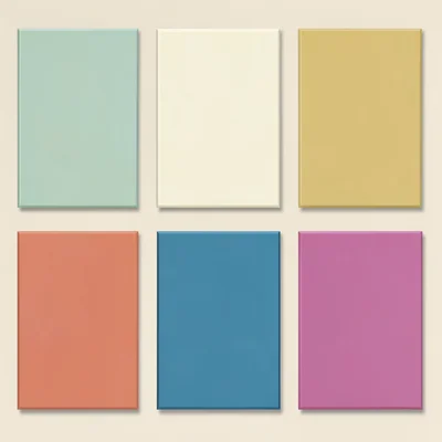 Flat catalog grid of six canvas print compositions in different colorways, balan