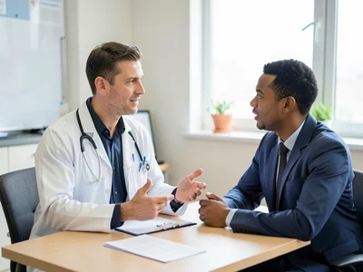 Doctor and patient consultation