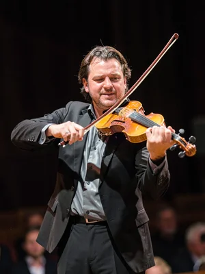Violinist bowing