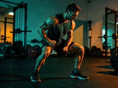 Gym workout dramatic