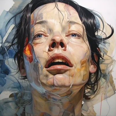 Painting portrait by Jenny Saville. bjork