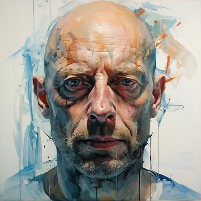 Painting portrait by Jenny Saville. bruce willis