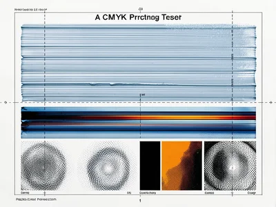 A printed sheet with roller marks — parallel streaks where the ink distribution 
