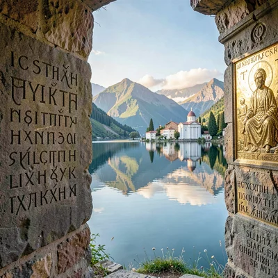 Glagolitic inscription on stone