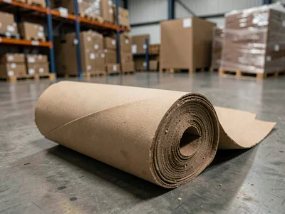 Corrugated roll unfurling, raw material potential, packaging genesis