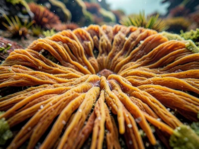 Bacterial mat texture at macro showing filaments