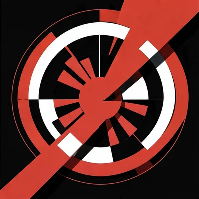 Turbine engine cross-section reduced to concentric geometric circles and spokes