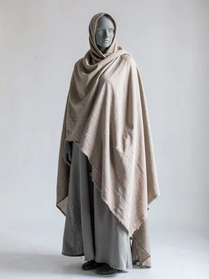 Draped fabric figure