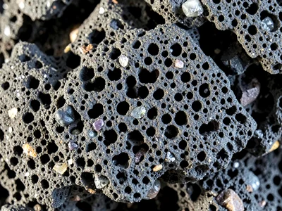 Reticulite showing extreme vesiculation fabric