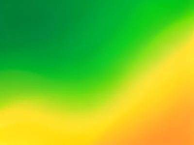 Rich gradient from emerald green through chartreuse to warm yellow, organic and 