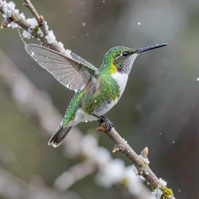 Hummingbird frozen