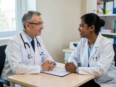 Doctor and patient consultation