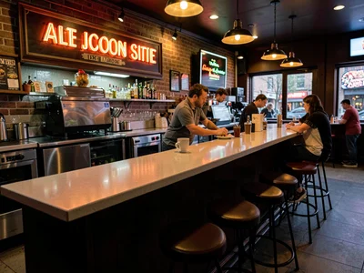 All-night diner counter