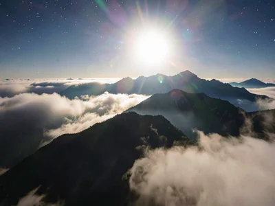 Glory from aircraft shadow