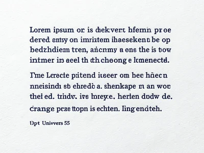 A short paragraph of lorem ipsum set in 10pt Univers 55 with generous leading, p