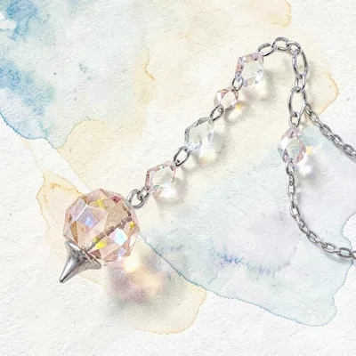 Refracted citrine lowpoly flail with a faceted spiked ball swinging on a chain o