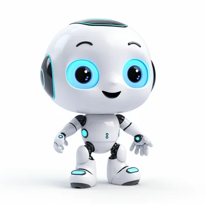 3D plastilina ai chatbot dissasembled on clean white