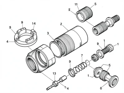 Drill chuck exploded view