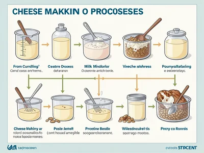 Cheese making process diagram