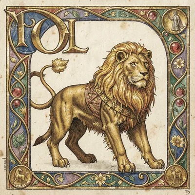 A regal lion with a golden mane