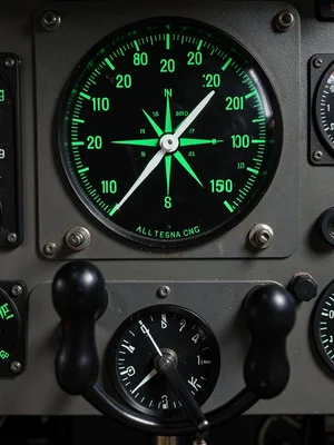 Altimeter Dial Face Phosphorescent Green