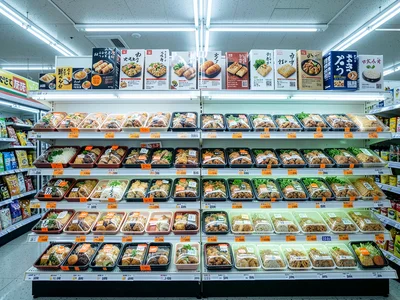 Bento Shelf with Evening Markdown Stickers