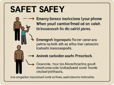 Emergency instructions for when you cannot find your phone, showing couch cushio