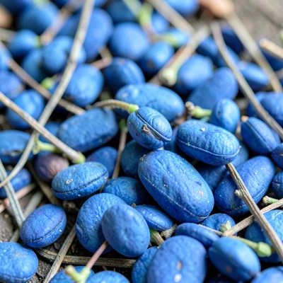 Seeds and pods blue
