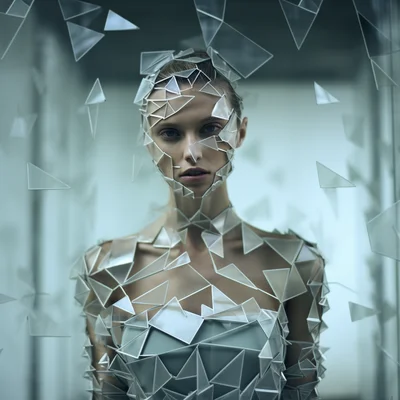 Fragmented Reality Use shattered mirrors to reflect a