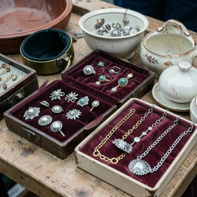 Vintage Jewelry in Velvet Box