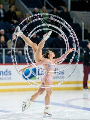 Figure skating spin, skater become spiral of themselves