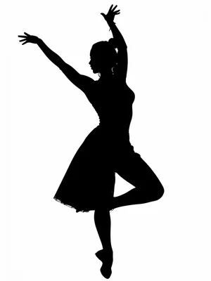 Dancer pose silhouette