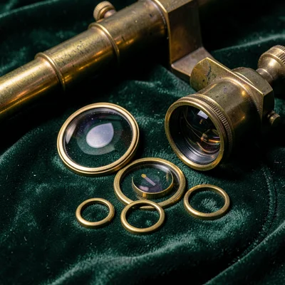 Telescope Caps Rings Concentric Arrangement Velvet