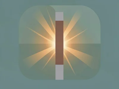 Abstract flat-vector depiction of an edge-support cross-section, warm amber puls
