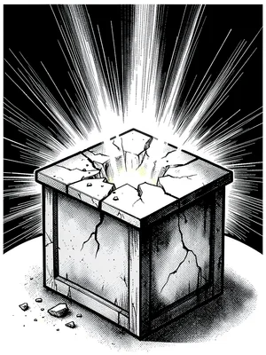 Democracy cracking ballot box