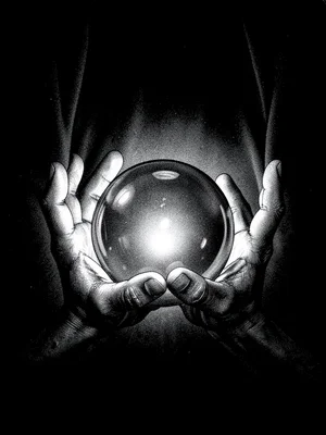 Hands holding glowing orb