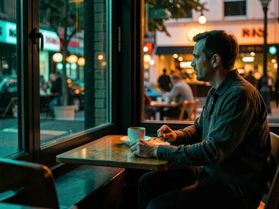 Coffee shop window seat