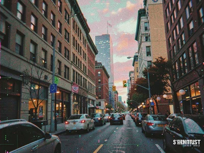 Urban glitch aesthetic
