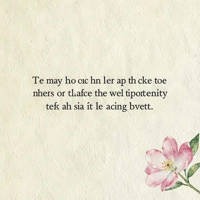 Editorial quote card layout, butter-yellow field with a single watercolor petal 