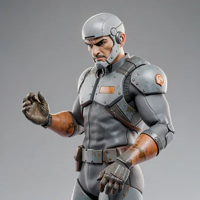 Holding a small folded glove in one hand, the recon-pilot's bare wrist shows a s