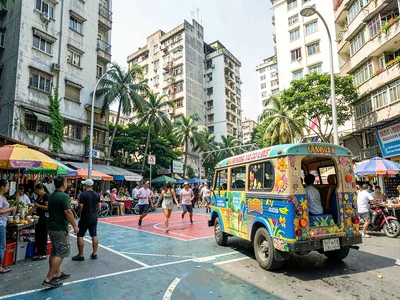 Street basketball game
